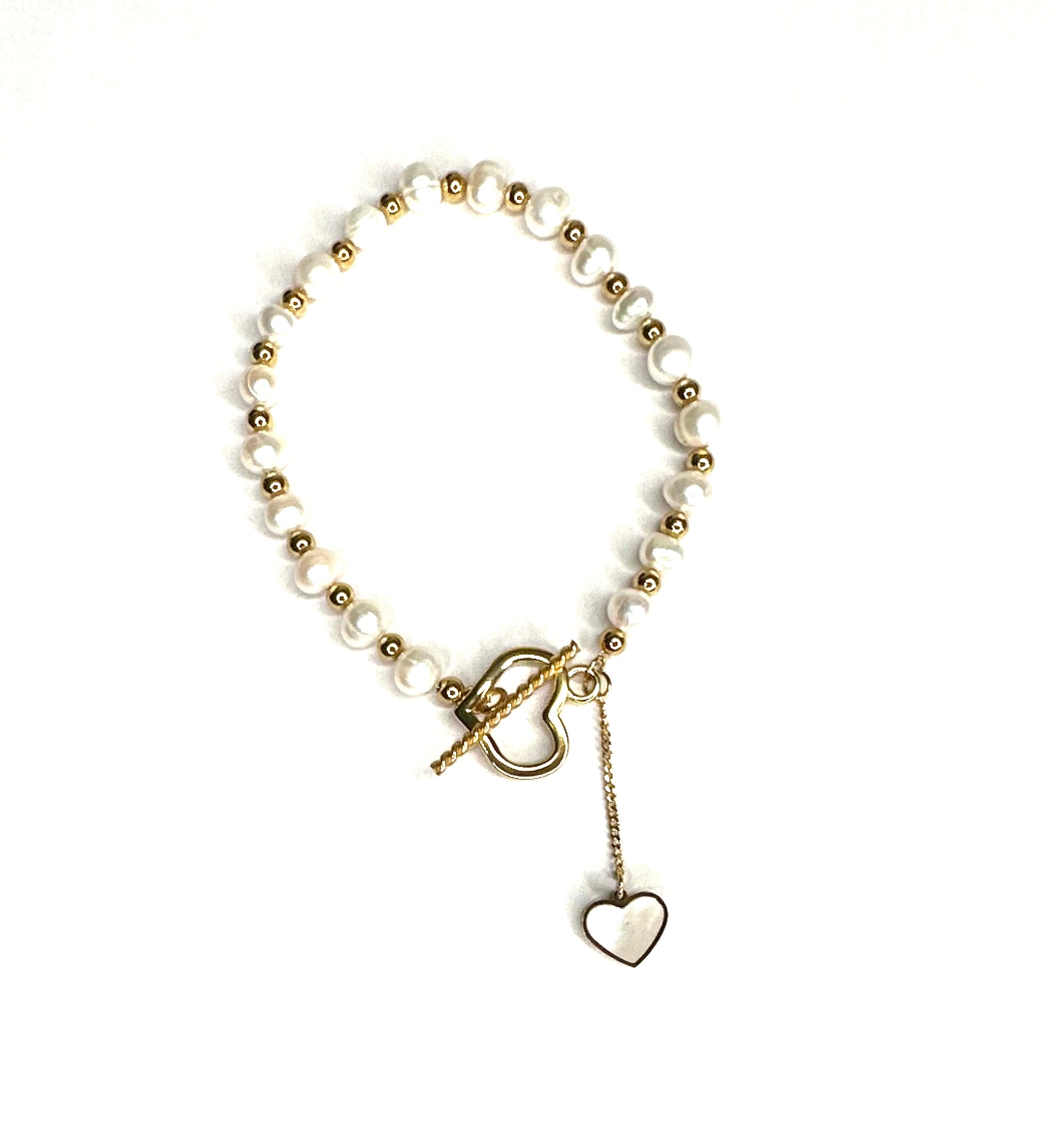 Pearls to Heart Bracelet